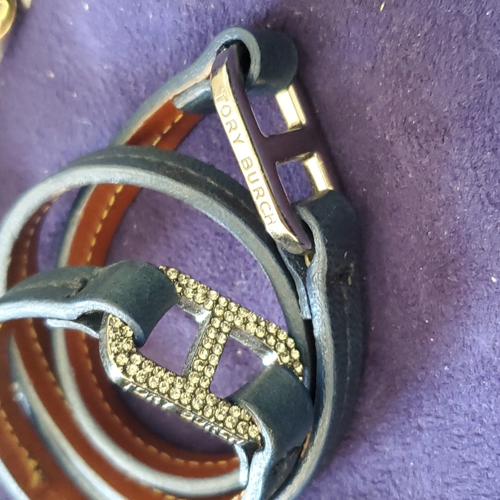 Tory Burch crystal gemini wrap bracelet